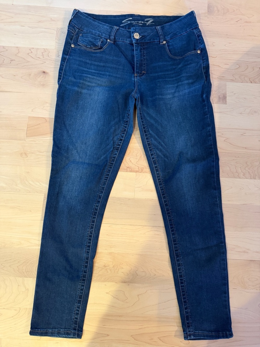 SEVEN7 Dark Wash Skinny Jeans — Women’s Size 14 — Stretch Denim